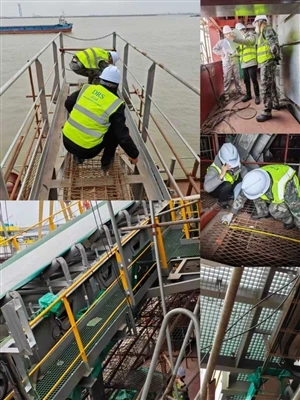 Pemasangan Grating FRP Untuk Platform Penghantar dan Akses Papan Kapal Newbuild